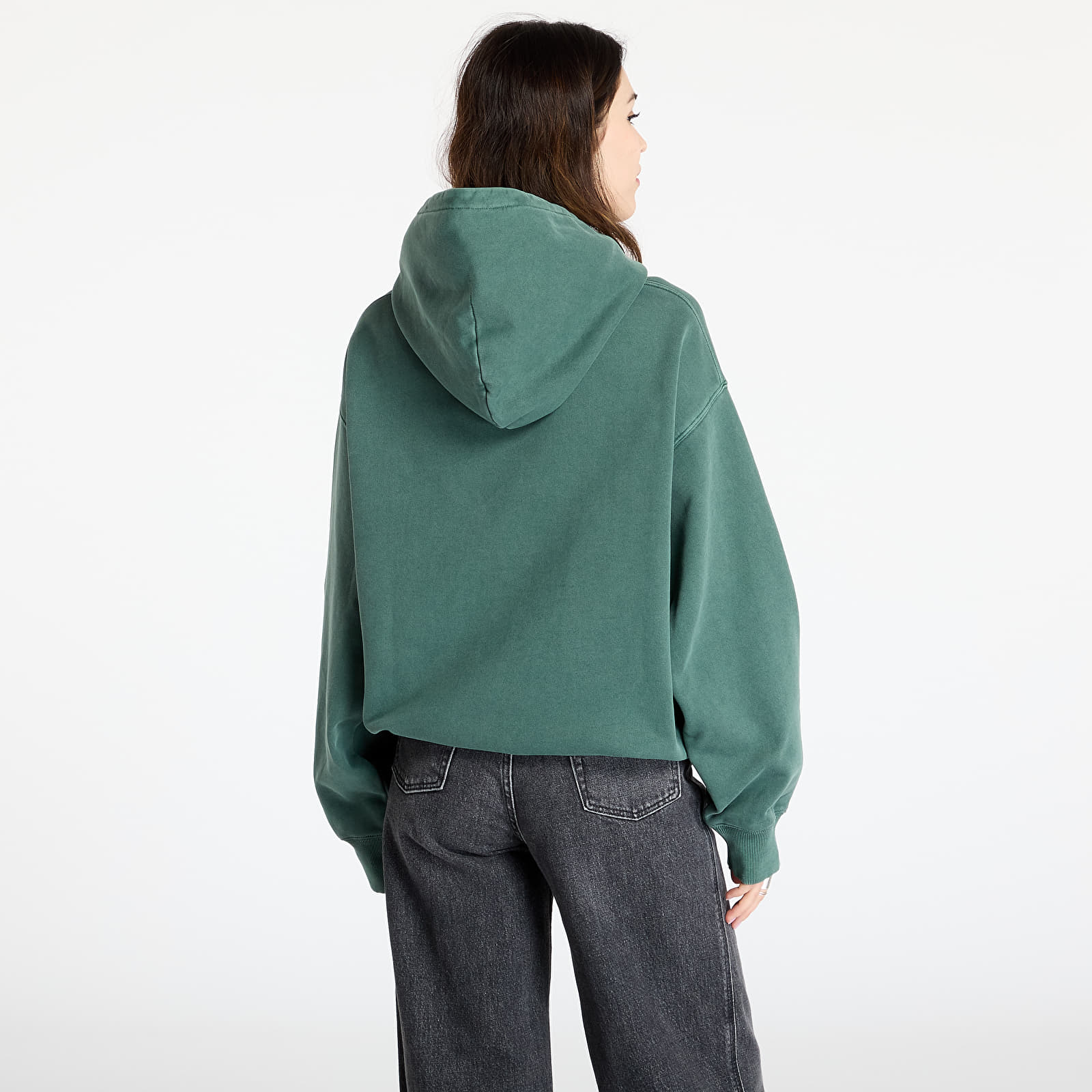 Heren sweatshirts Carhartt WIP Hooded Library Sweat UNISEX Conifer Garment Dyed