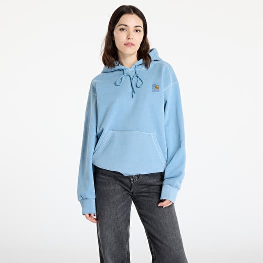 Sweatshirt Carhartt WIP Hooded Nelson Sweat UNISEX Clay Blue Garment Dyed