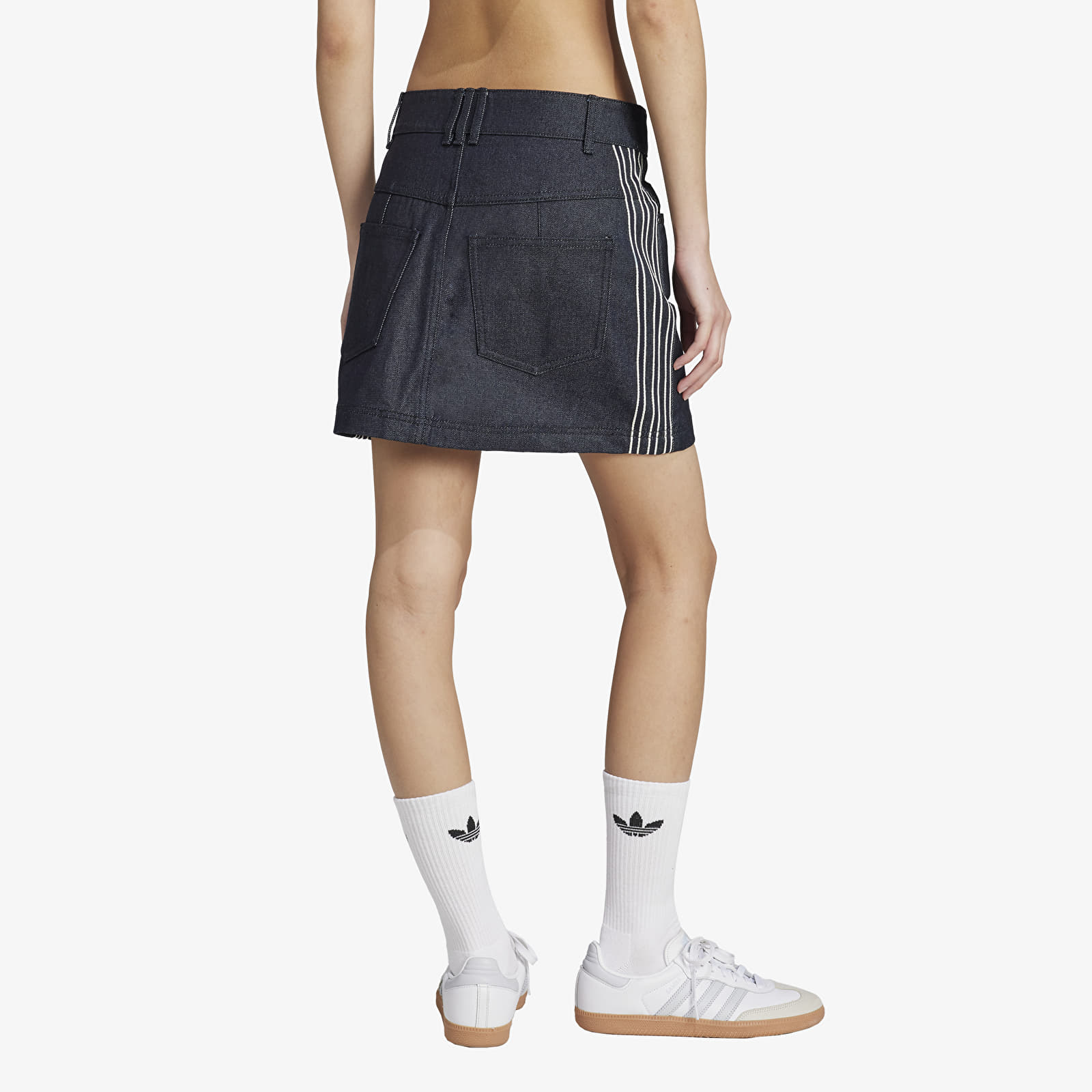 Sukně adidas Denim Skirt Indigo Denim