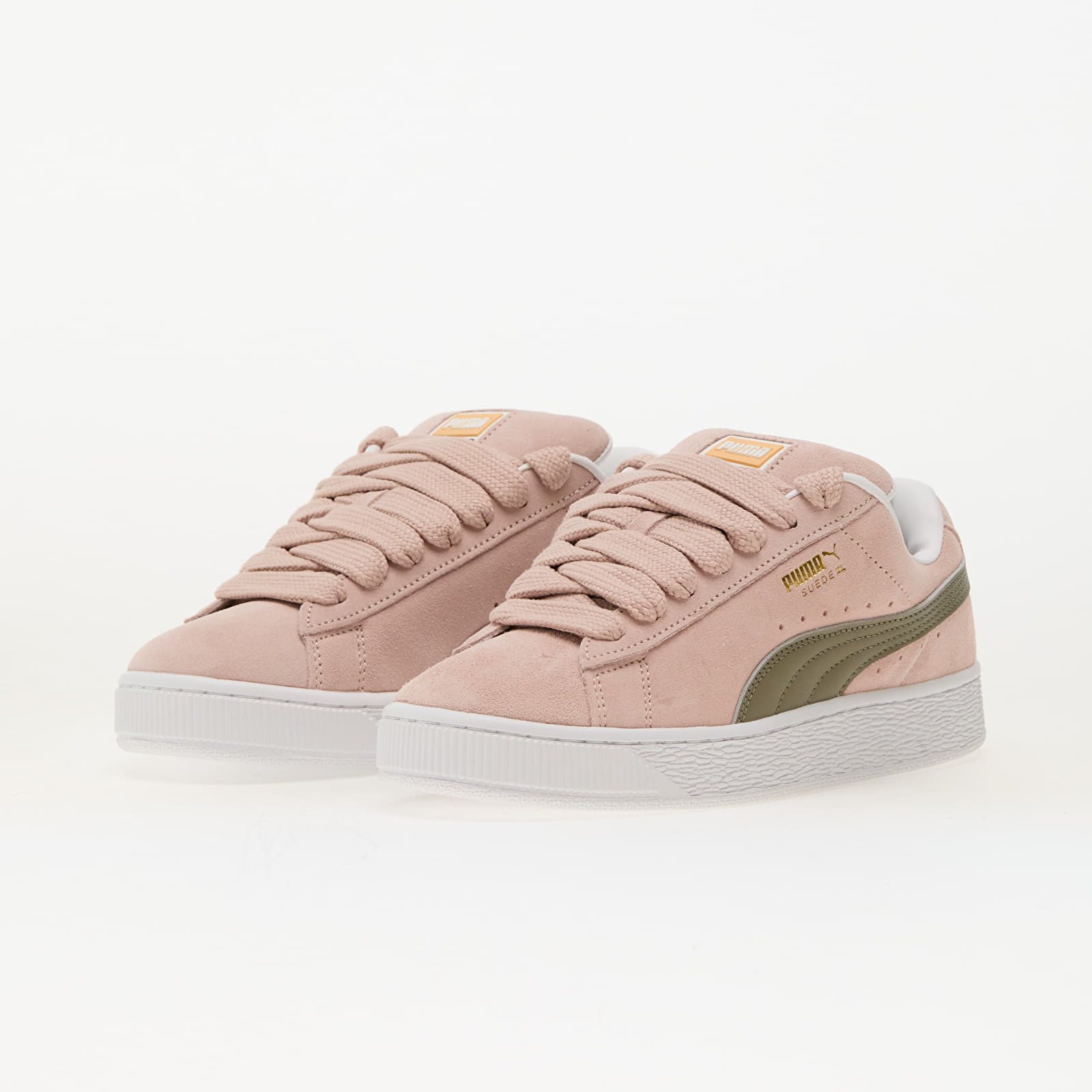 Мъжки кецове и обувки Puma Suede XL Rose Quartz-Velvet Moss-PWht