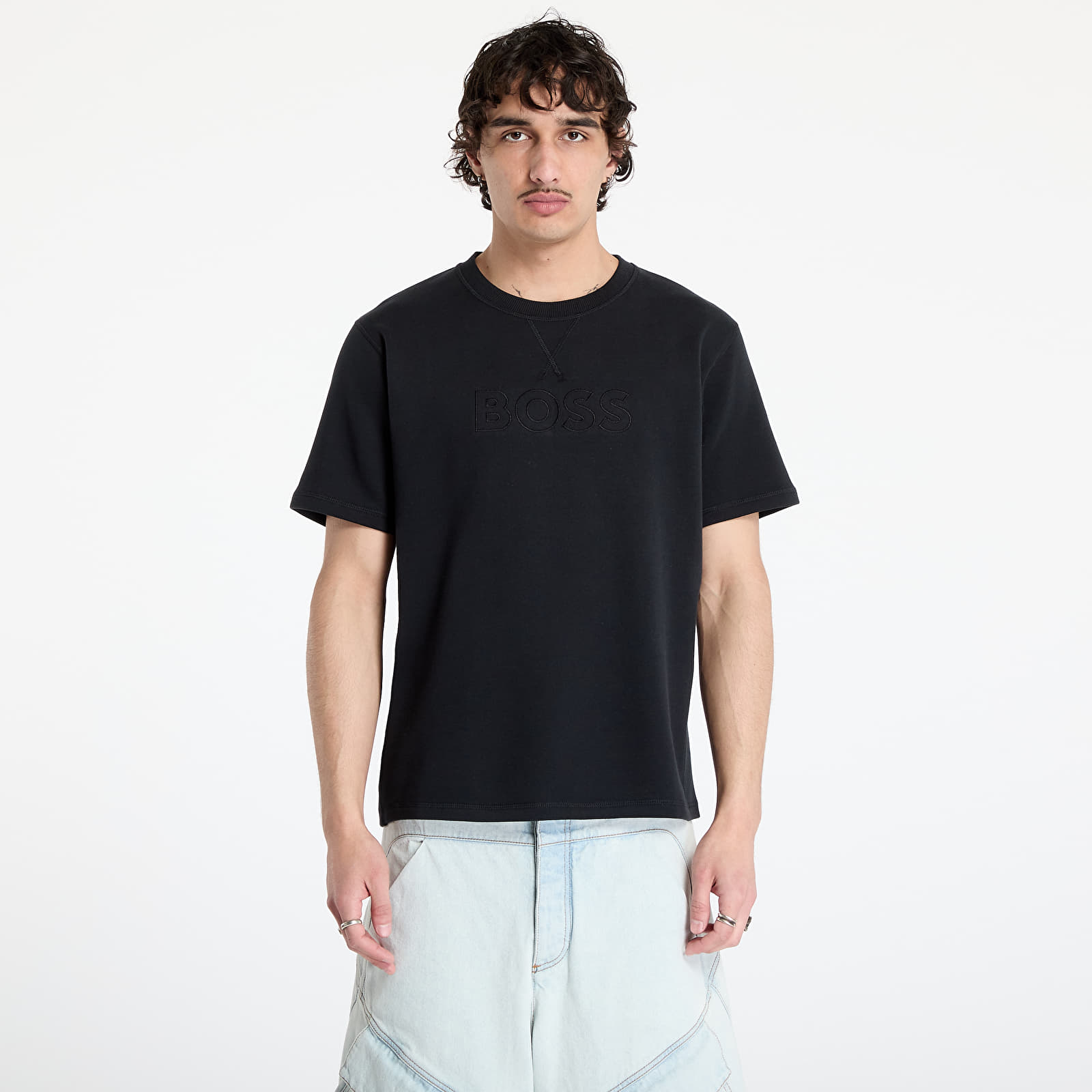 Men's T-shirts Hugo Boss Men-L-David T-Shirt Black