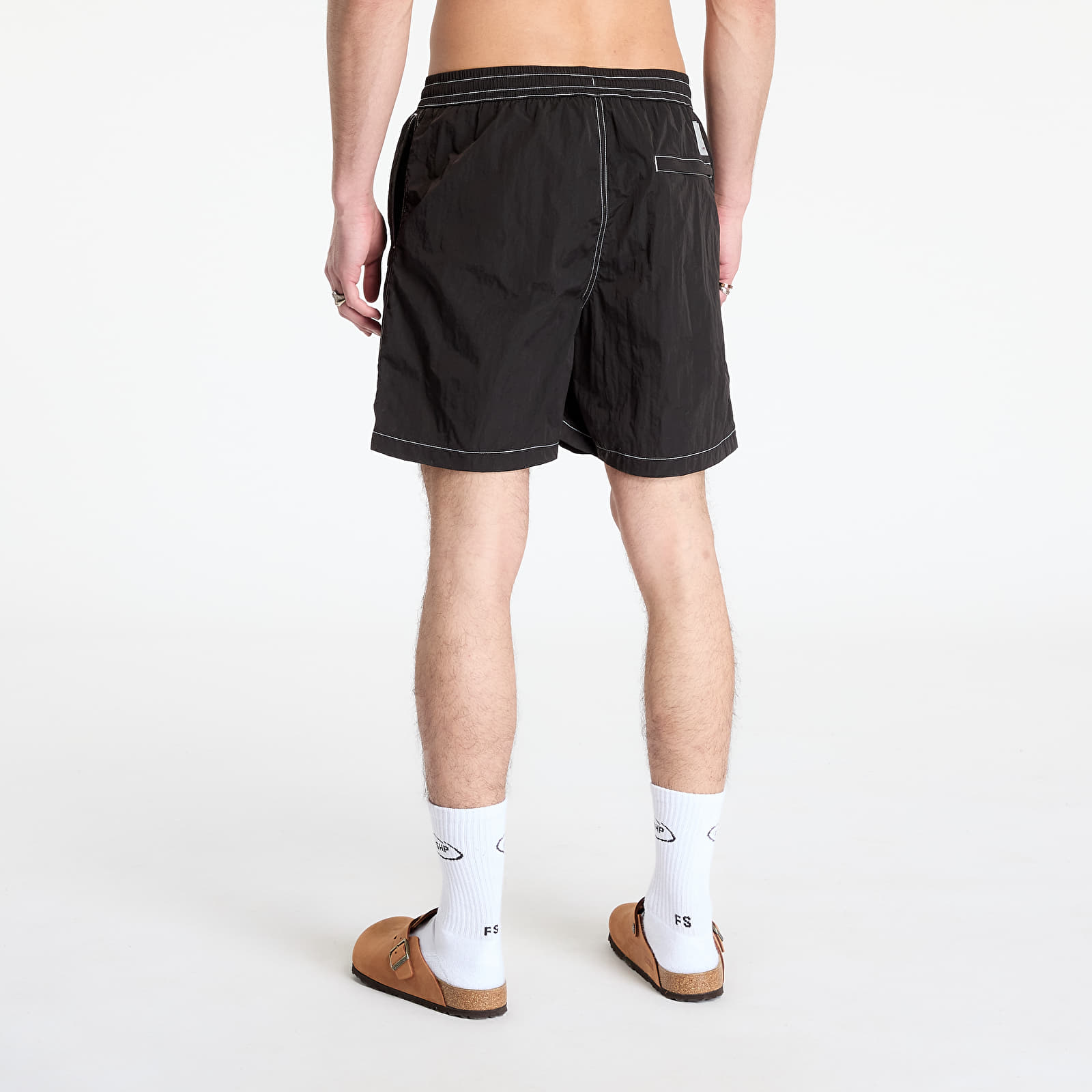 Bañadores de hombre Carhartt WIP Canby Swim Trunks Black/ White
