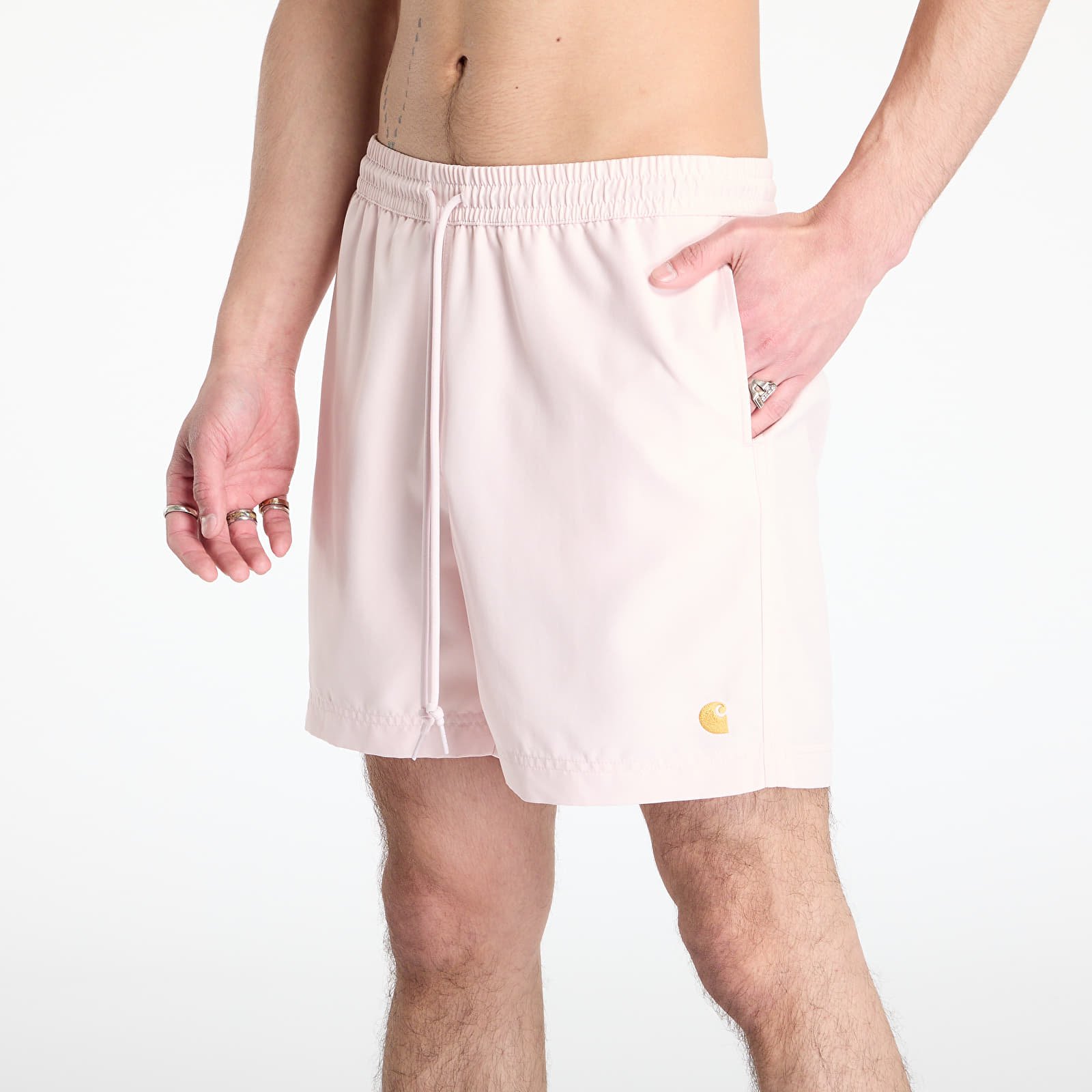 Meeste ujumisriided Carhartt WIP Chase Swim Trunks Air Pink/ Gold