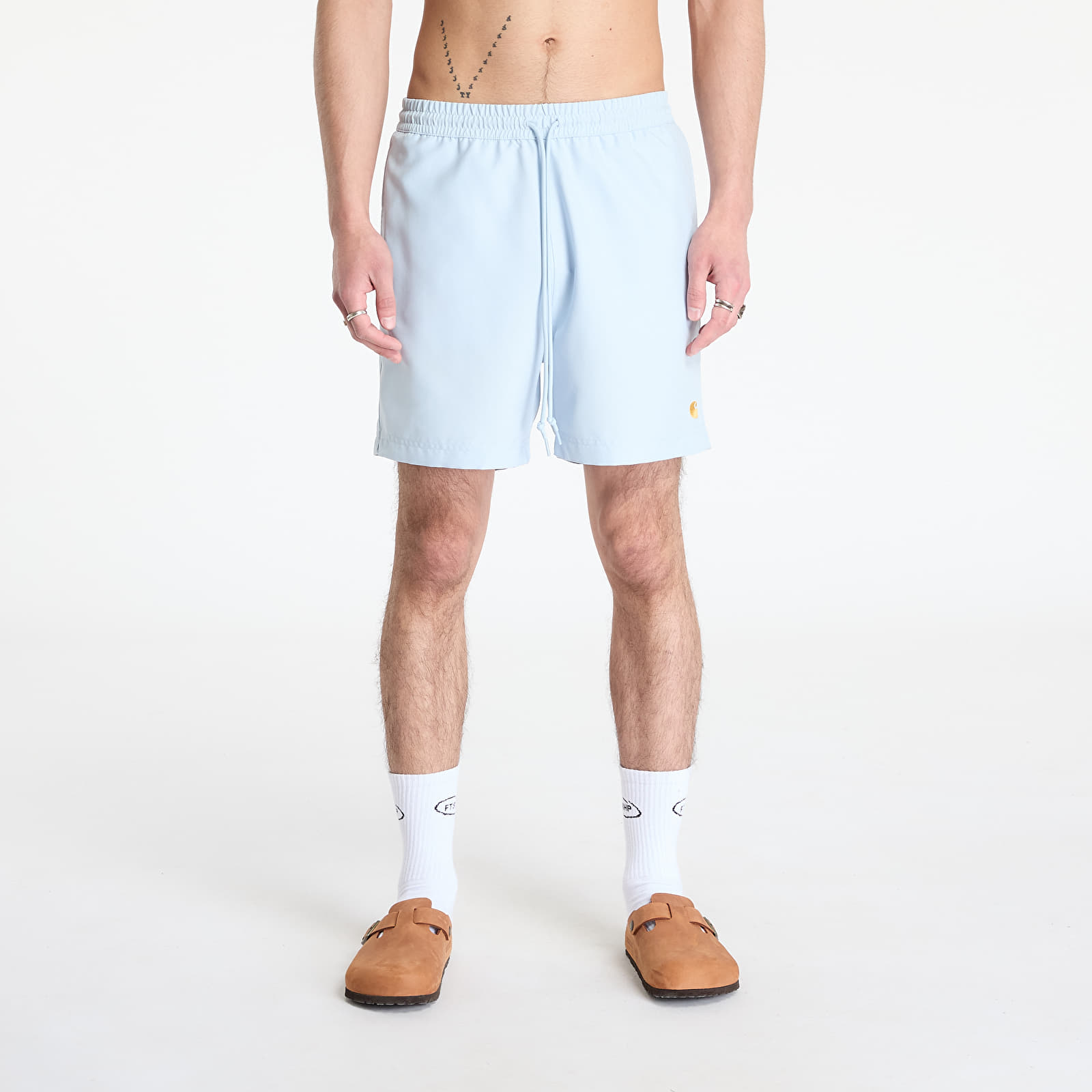 Meeste ujumisriided Carhartt WIP Chase Swim Trunks Air Sky/ Gold