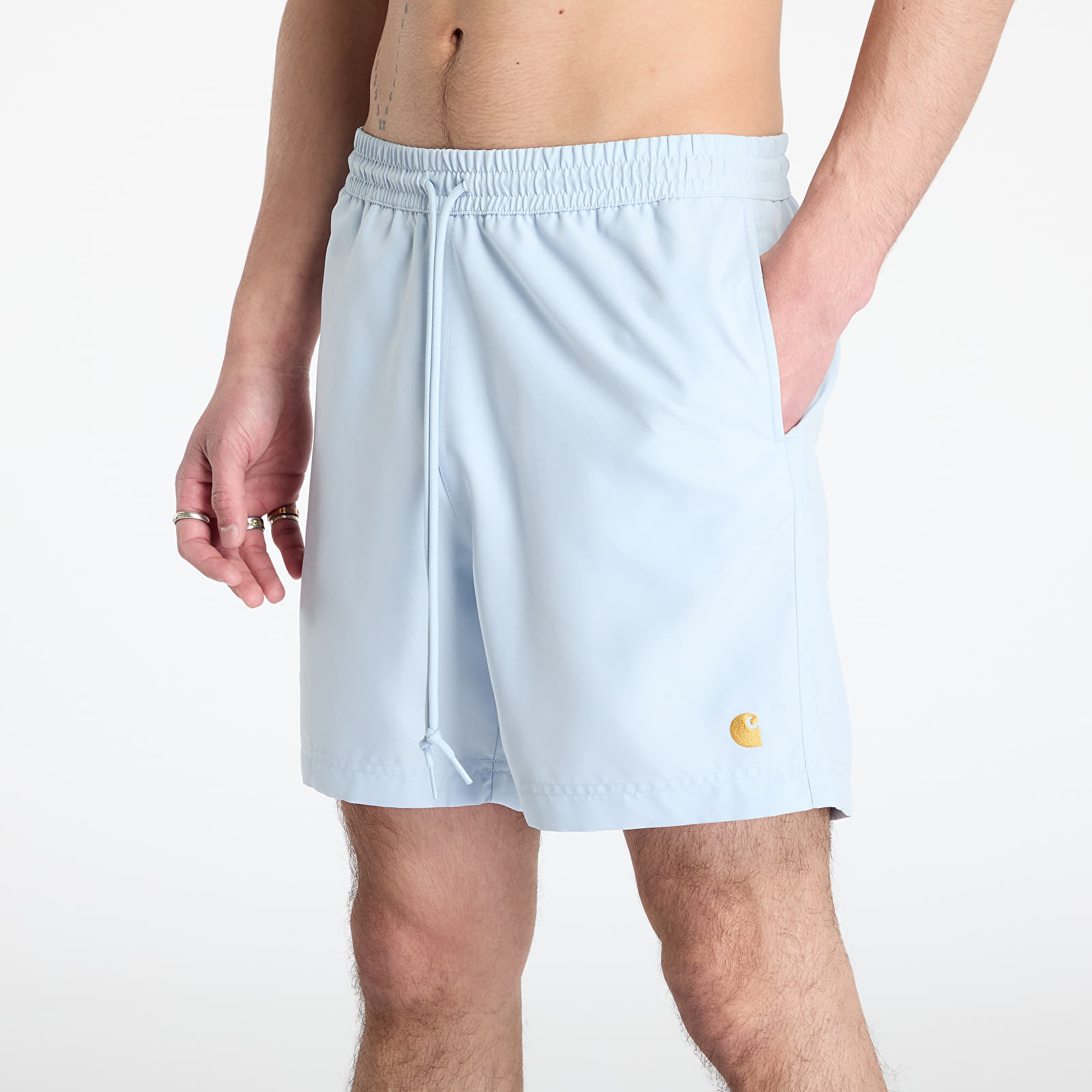 Meeste ujumisriided Carhartt WIP Chase Swim Trunks Air Sky/ Gold