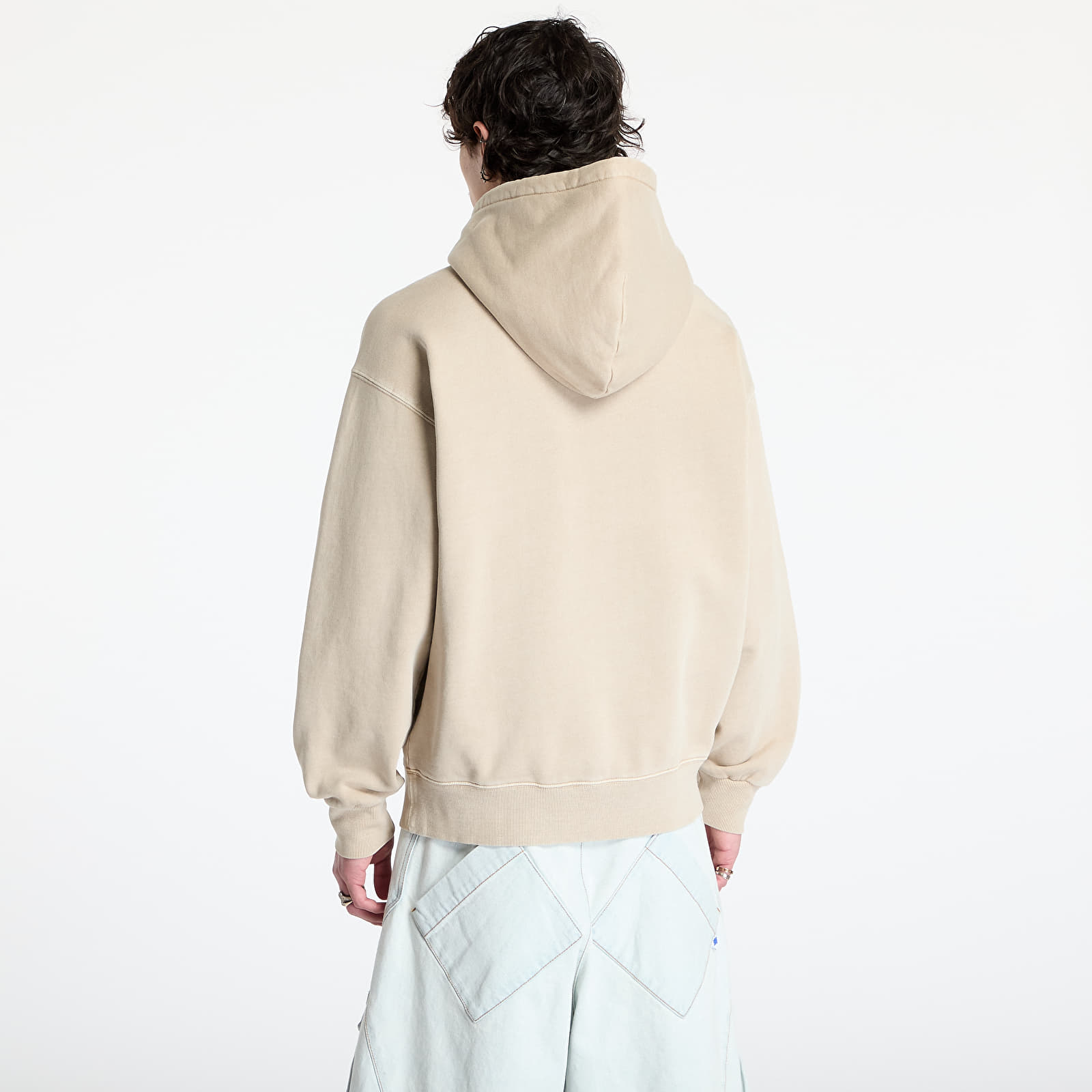 Heren sweatshirts Carhartt WIP Hooded Nelson Sweat UNISEX Fleur De Sel Garment Dyed