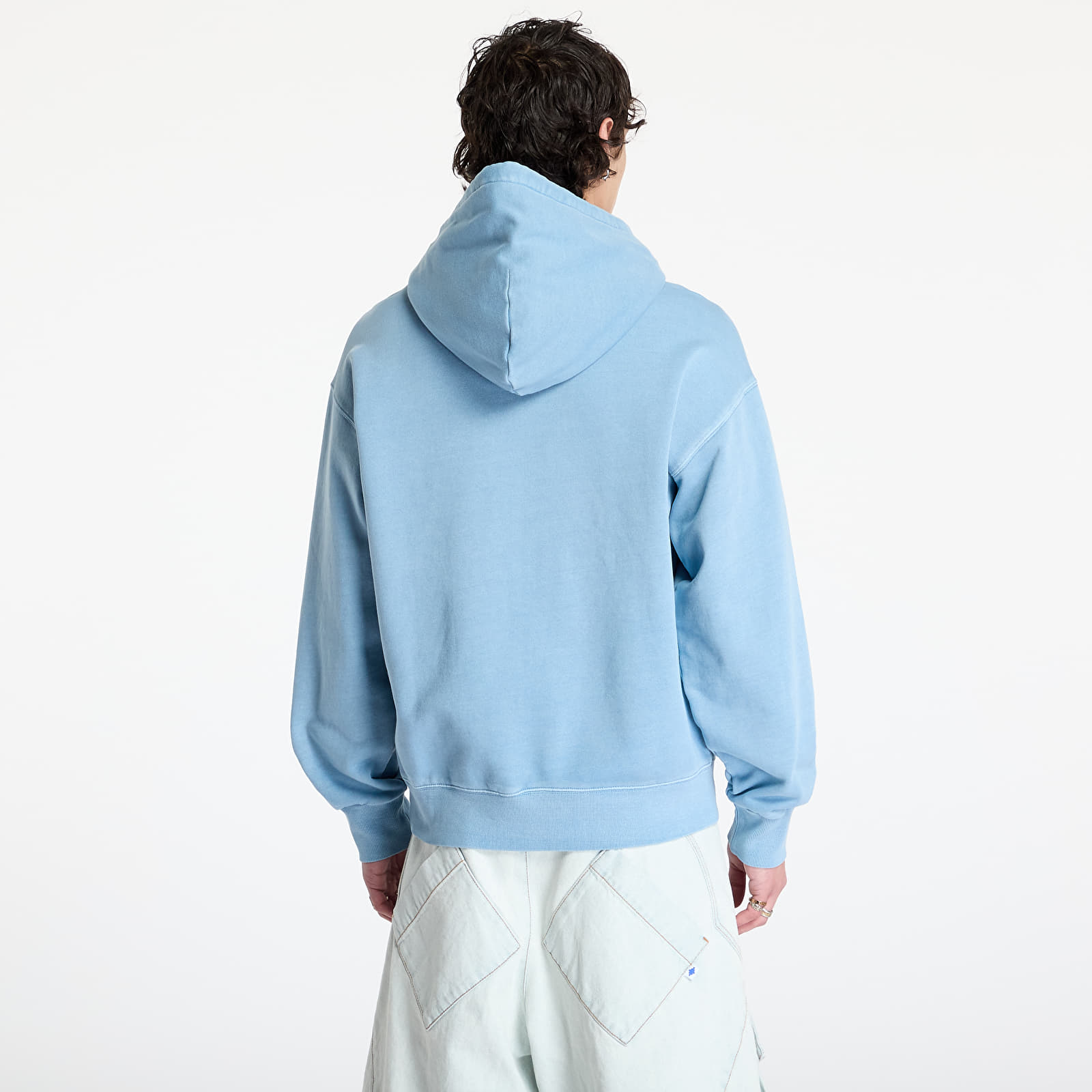 Heren sweatshirts Carhartt WIP Hooded Nelson Sweat UNISEX Clay Blue Garment Dyed