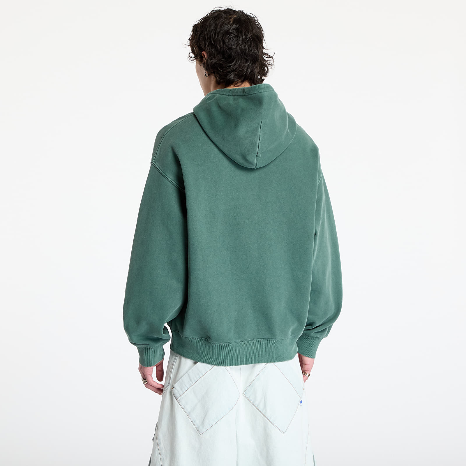 Heren sweatshirts Carhartt WIP Hooded Library Sweat UNISEX Conifer Garment Dyed