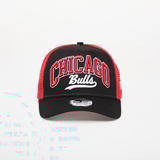 Cap New Era Chicago Bulls NBA Script 9FORTY E-Frame Trucker Adjustable Cap Black