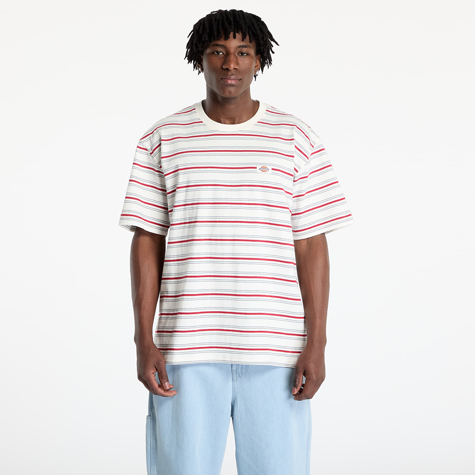 Vyriški marškinėliai Dickies Lewistown Stripe Short Sleeve Tee Egret
