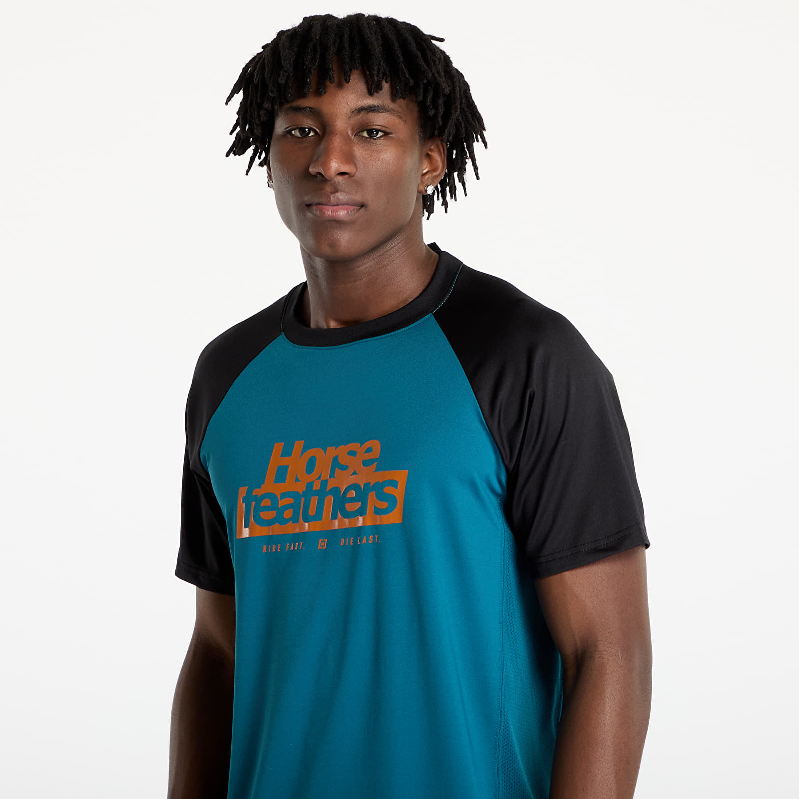 T-Shirts Männer Horsefeathers Spike Bike Jersey Petrol/ Black