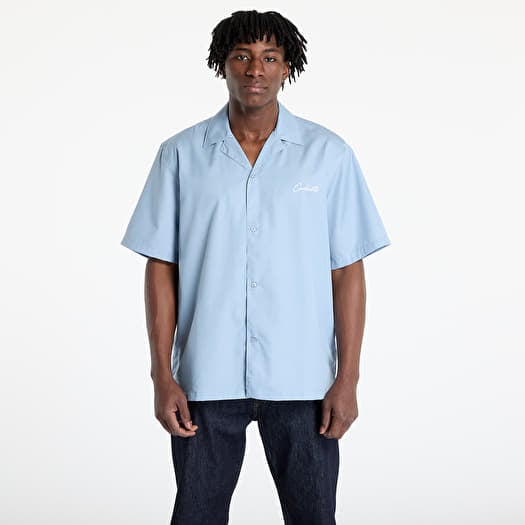 Košile Carhartt WIP S/S Delray Shirt UNISEX Frosted Blue/ White