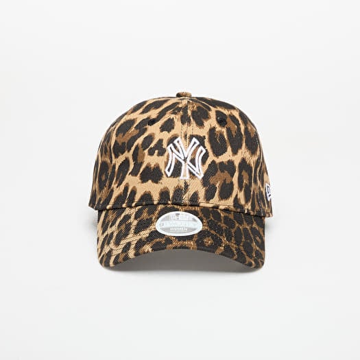 Keps New York Yankees Womens MLB Outline Leopard 9TWENTY Adjustable Cap Black