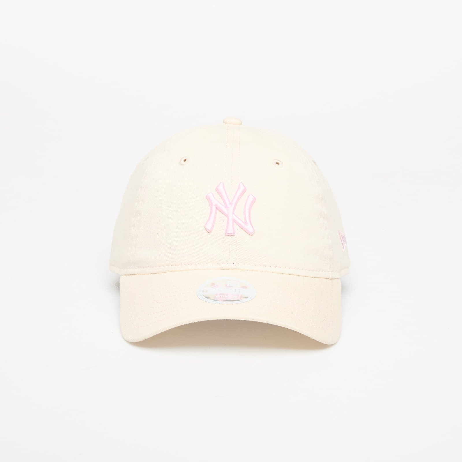 New Era New York Yankees Womens MLB Contrast Stitch 9TWENTY Adjustable Cap Light Cream/ Pink Rouge Universal