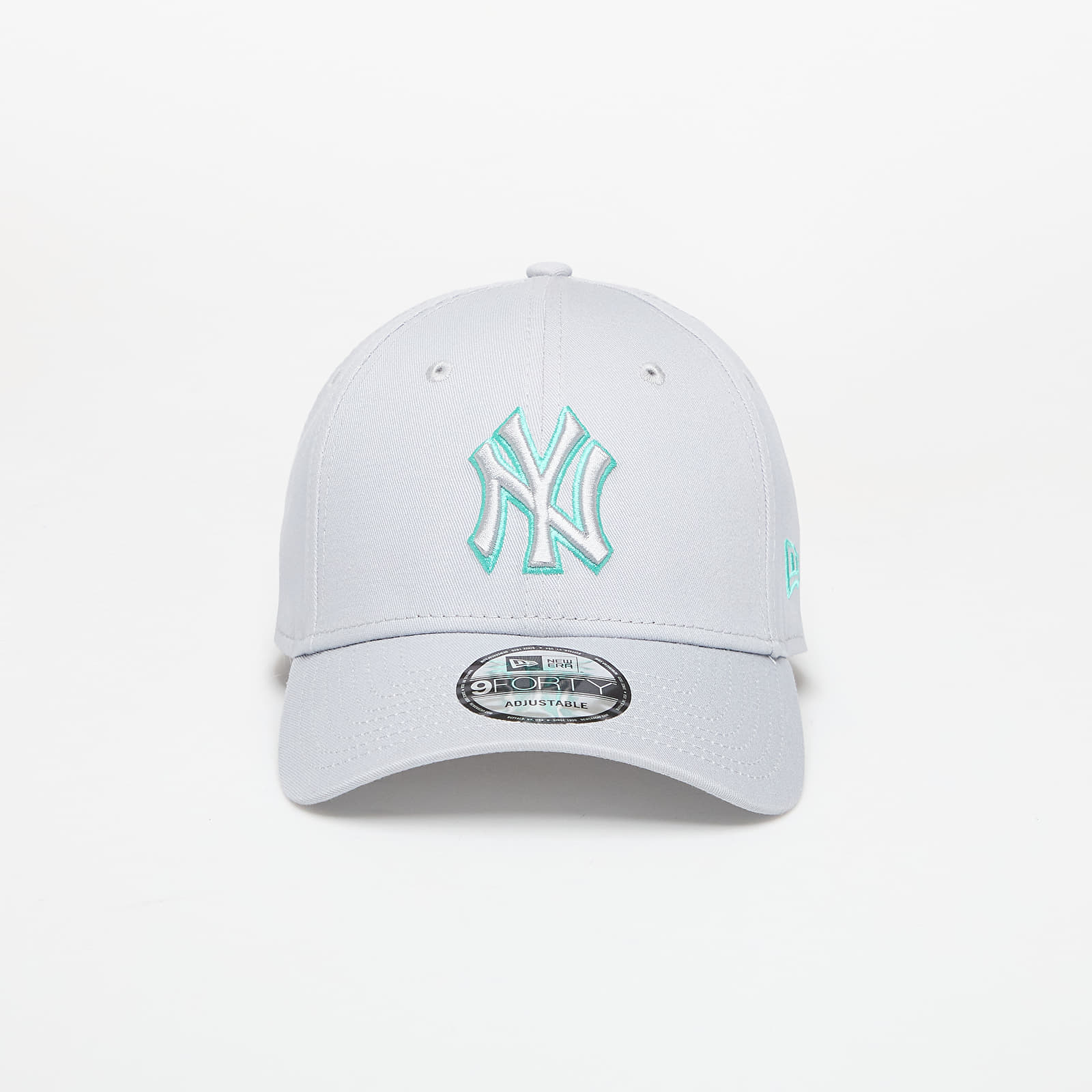 New Era New York Yankees Team Outline 9FORTY Adjustable Cap Dolphin Gray/ Ate Universal