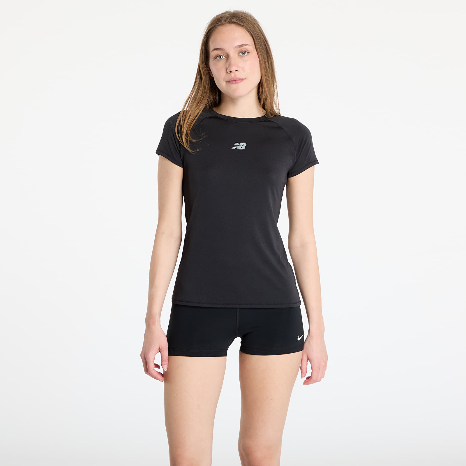 Camisetas de mujer New Balance Seasonal Jacquard T-Shirt Black