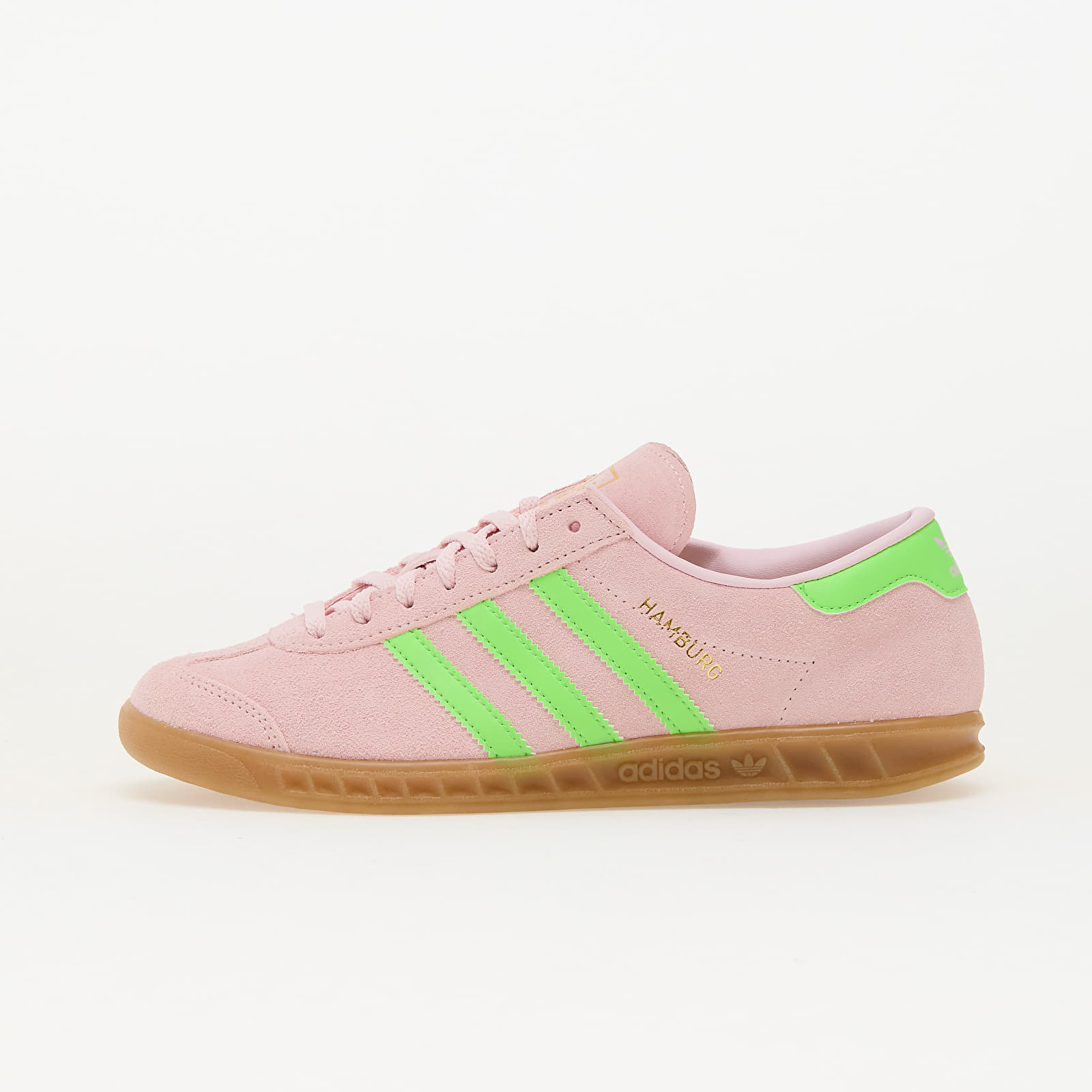 Dámské tenisky a boty adidas Hamburg W Clear Pink/ Semi Green/ Gold Metallic