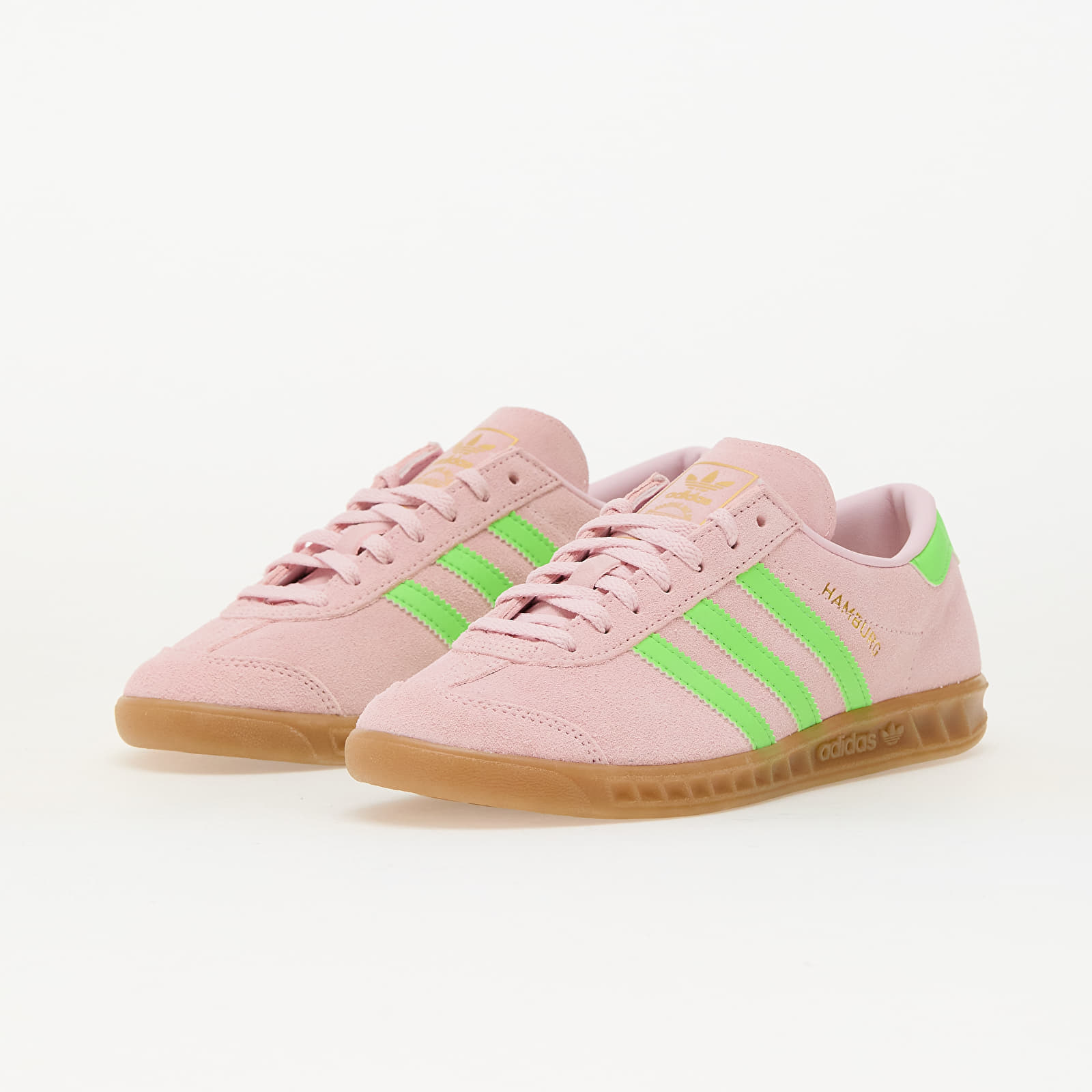 Dámské tenisky a boty adidas Hamburg W Clear Pink/ Semi Green/ Gold Metallic