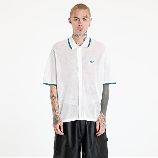 Hemd adidas Button Down Knitted Shirt White/ Wonder White