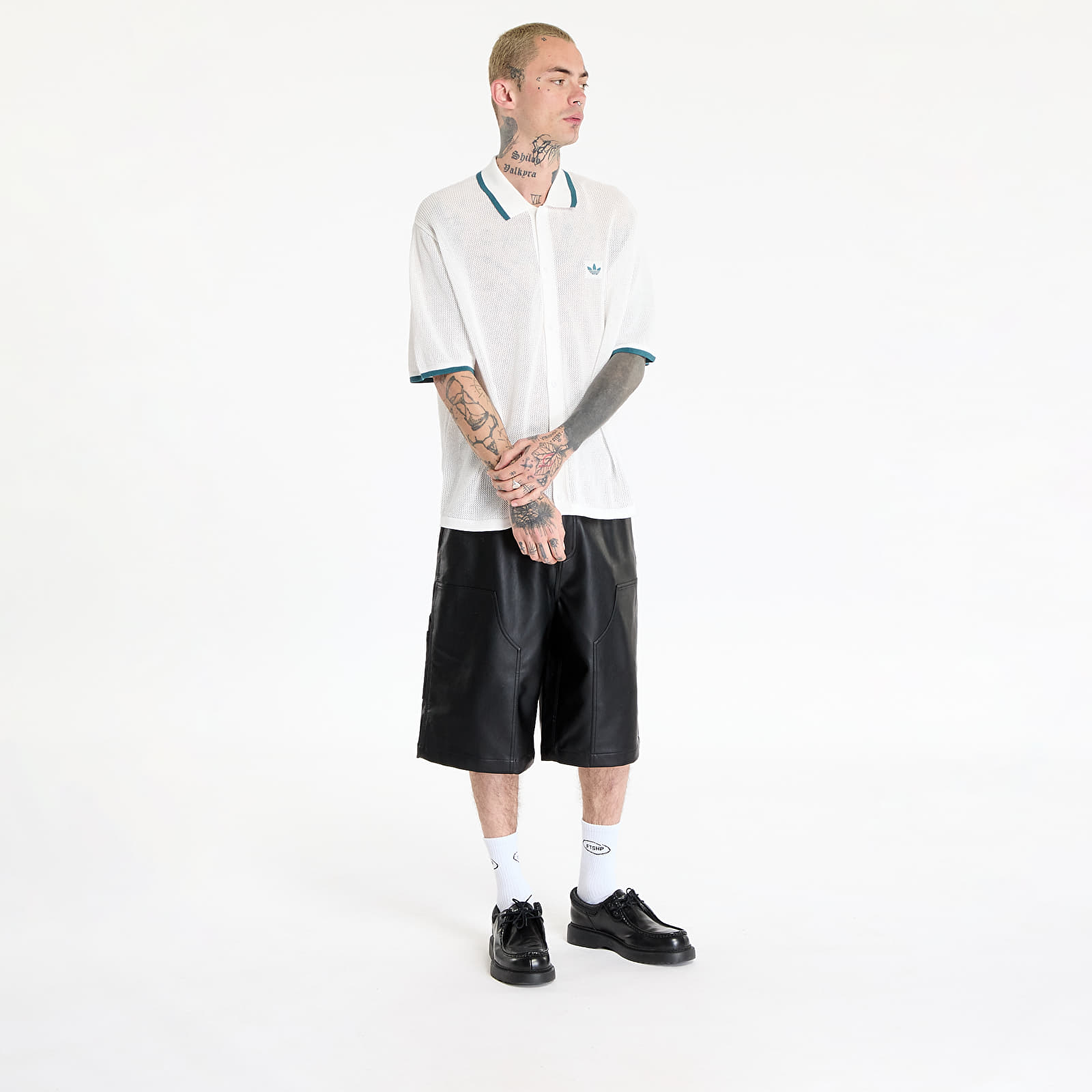 Men's shirts adidas Button Down Knitted Shirt White/ Wonder White