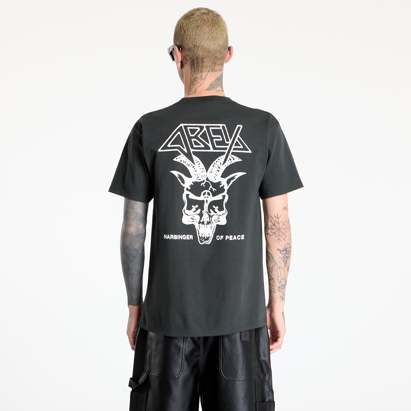 Vīriešu T-krekli OBEY Harbinger Of Peace T-Shirt Vintage Black