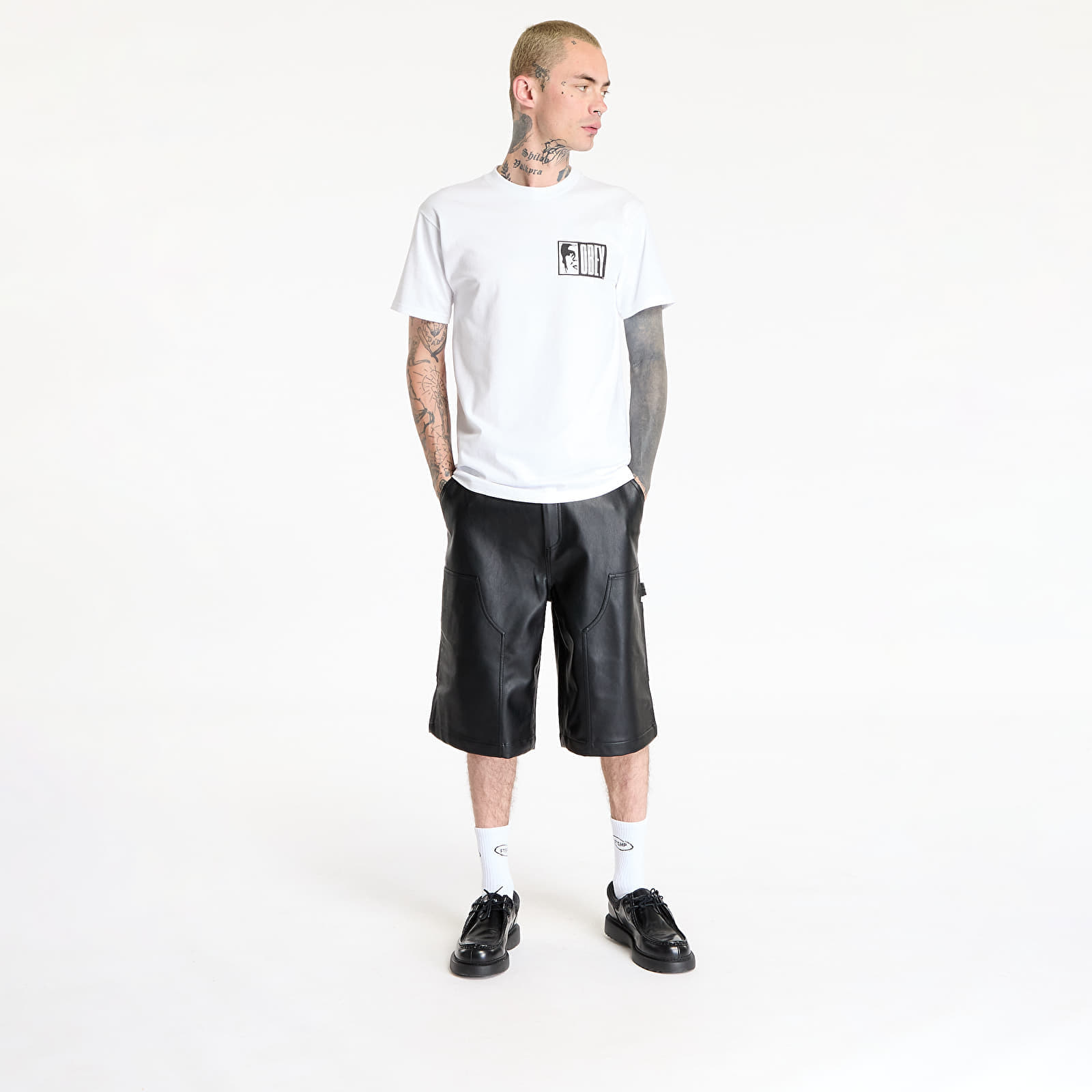 OBEY Clothing T-shirt OBEY Half Icon T-Shirt White L - 4
