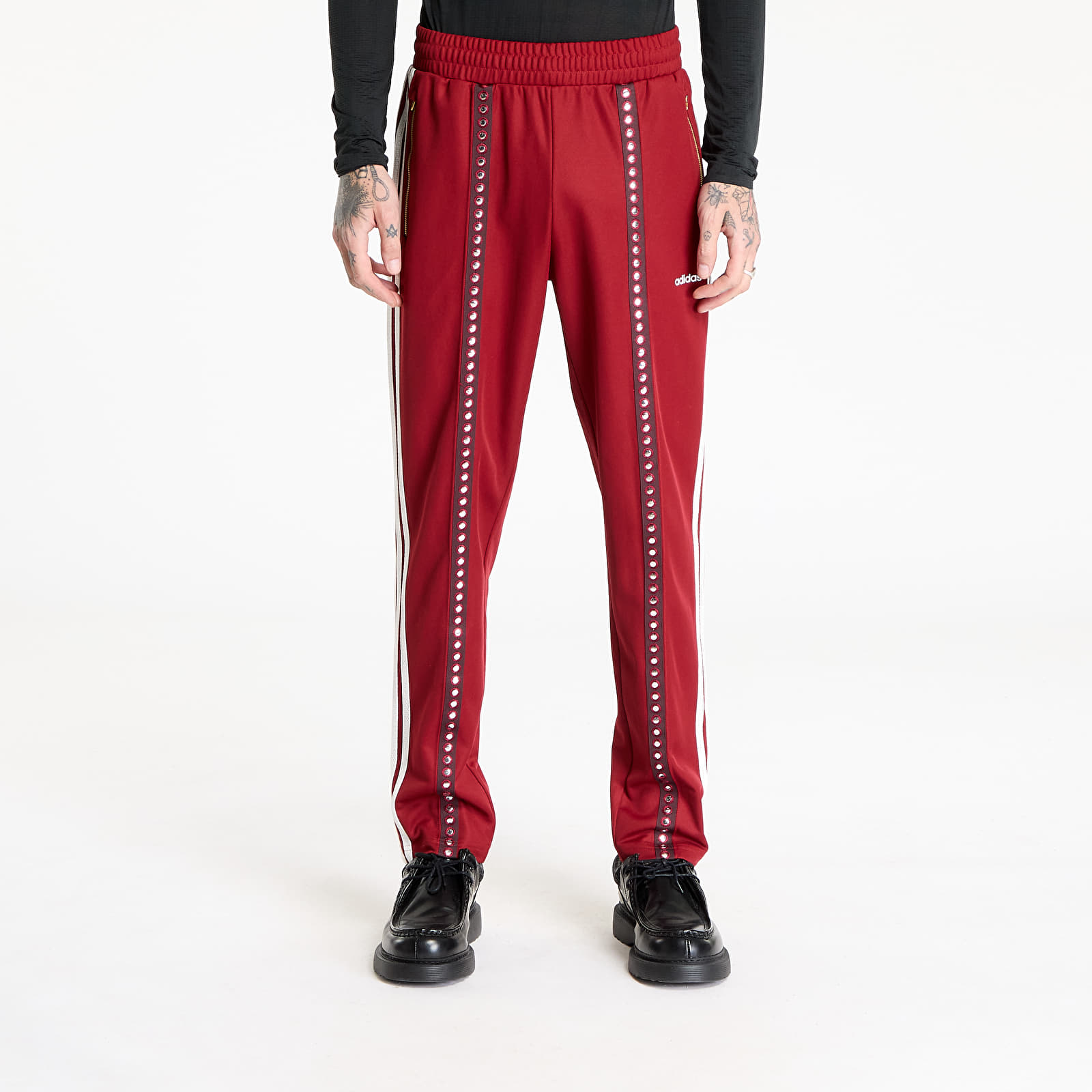 Bukser for menn adidas Retro Sports Cricket-Inspired Trackpant Red/ Rust Red