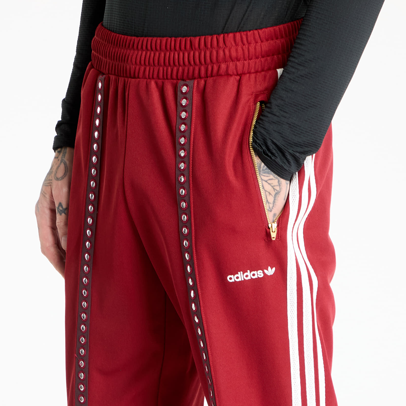 Bukser for menn adidas Retro Sports Cricket-Inspired Trackpant Red/ Rust Red