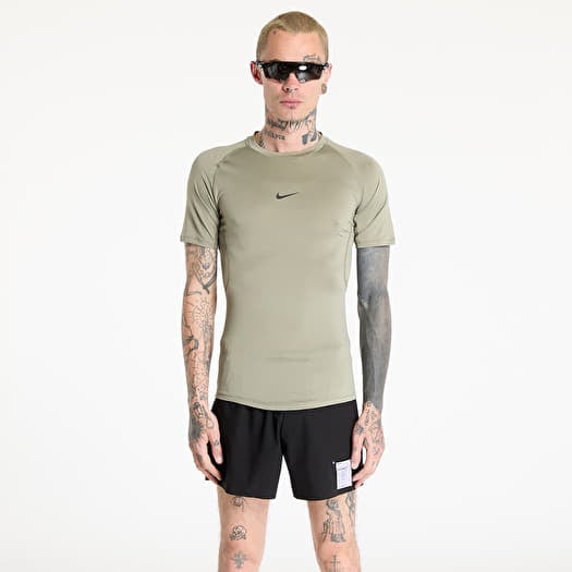 T-shirt Nike Pro Men's Dri-FIT Tight Short-Sleeve Fitness Top Light Army/ Black