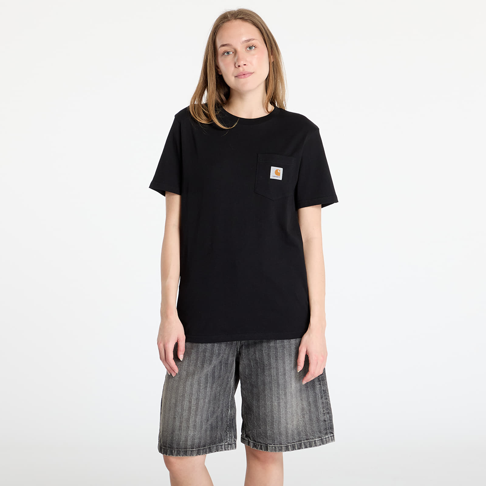 Trička Carhartt WIP Pocket Short Sleeve T-Shirt UNISEX Black