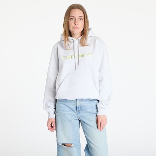 Sweatshirt Carhartt WIP Hooded Carhartt Sweat UNISEX Ash Heather/ Air Green