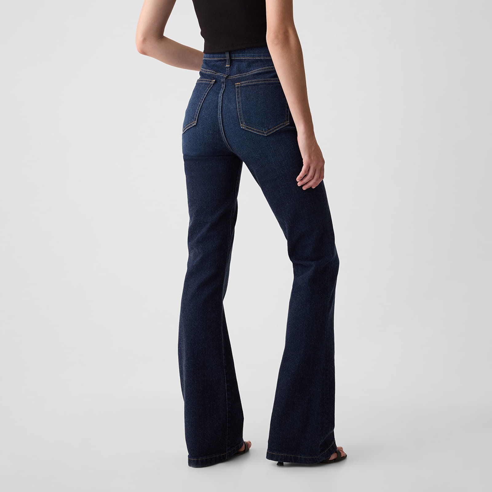 Jeans für Frauen GAP 70S Flare High Rise Dk Holzer Jeans Dark Wash