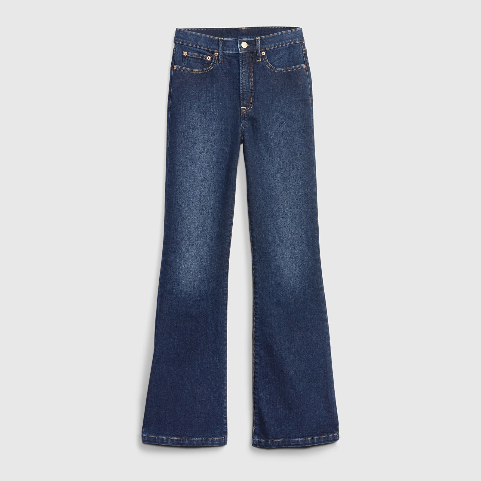 Jeans für Frauen GAP 70S Flare High Rise Dk Holzer Jeans Dark Wash