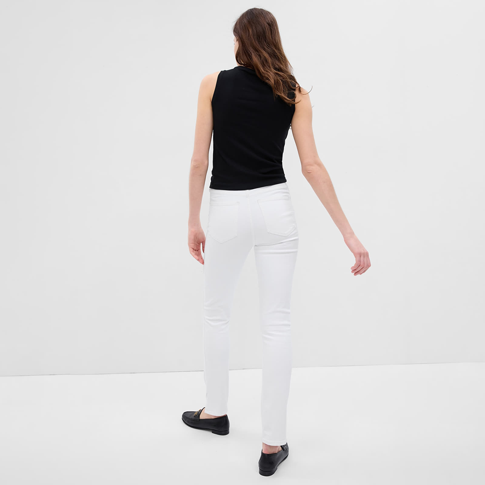 Bukser GAP Denim Pants Vintage Slim - High Rise Optic White