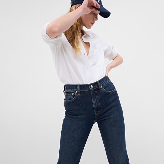 GAP 90S Straight High Rise Dark Indigo | Queens