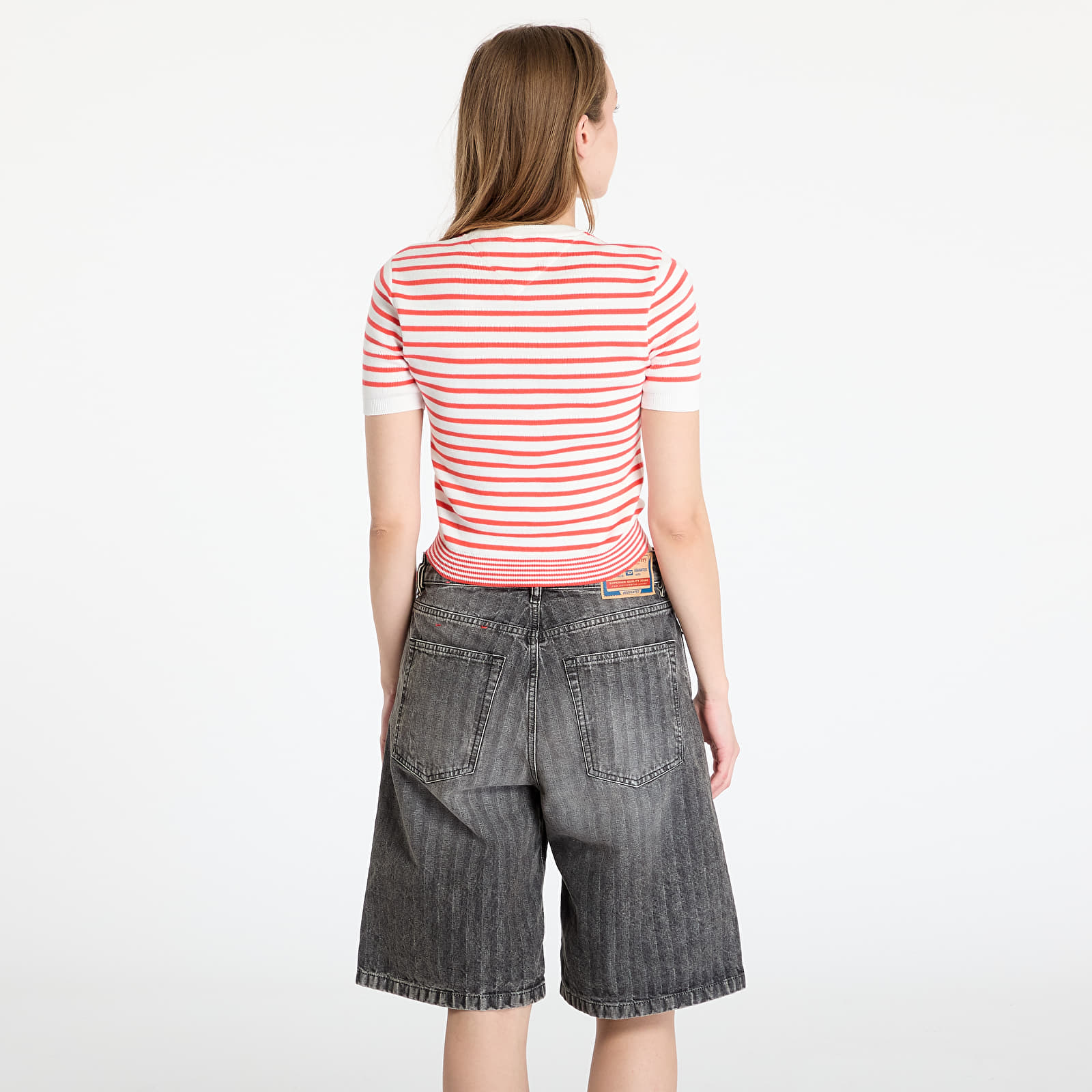 Naiste kampsunid Tommy Jeans Essential Shortsleeve Sweater Red