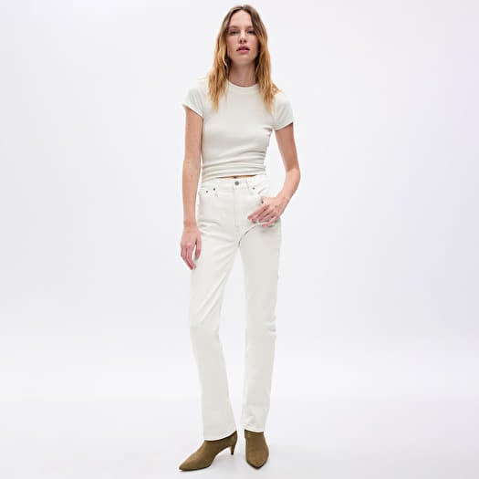 GAP 90S Straight High Rise New Off White