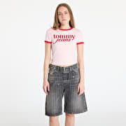 Tommy Jeans Slim Script Tee Pink