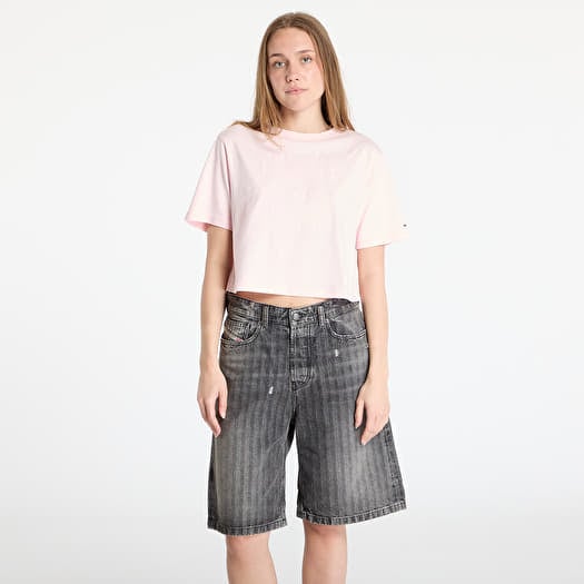 Marškinėliai Tommy Jeans Relaxed Tonal Crew T-Shirt Pink