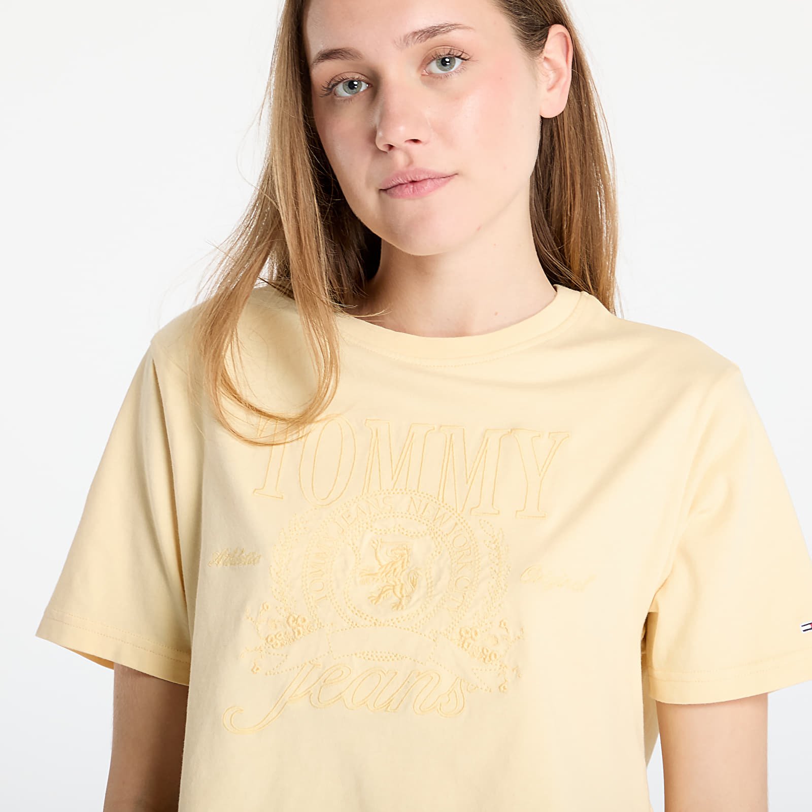 Naiste T-särgid Tommy Jeans Relaxed Tonal Crew T-Shirt Yellow