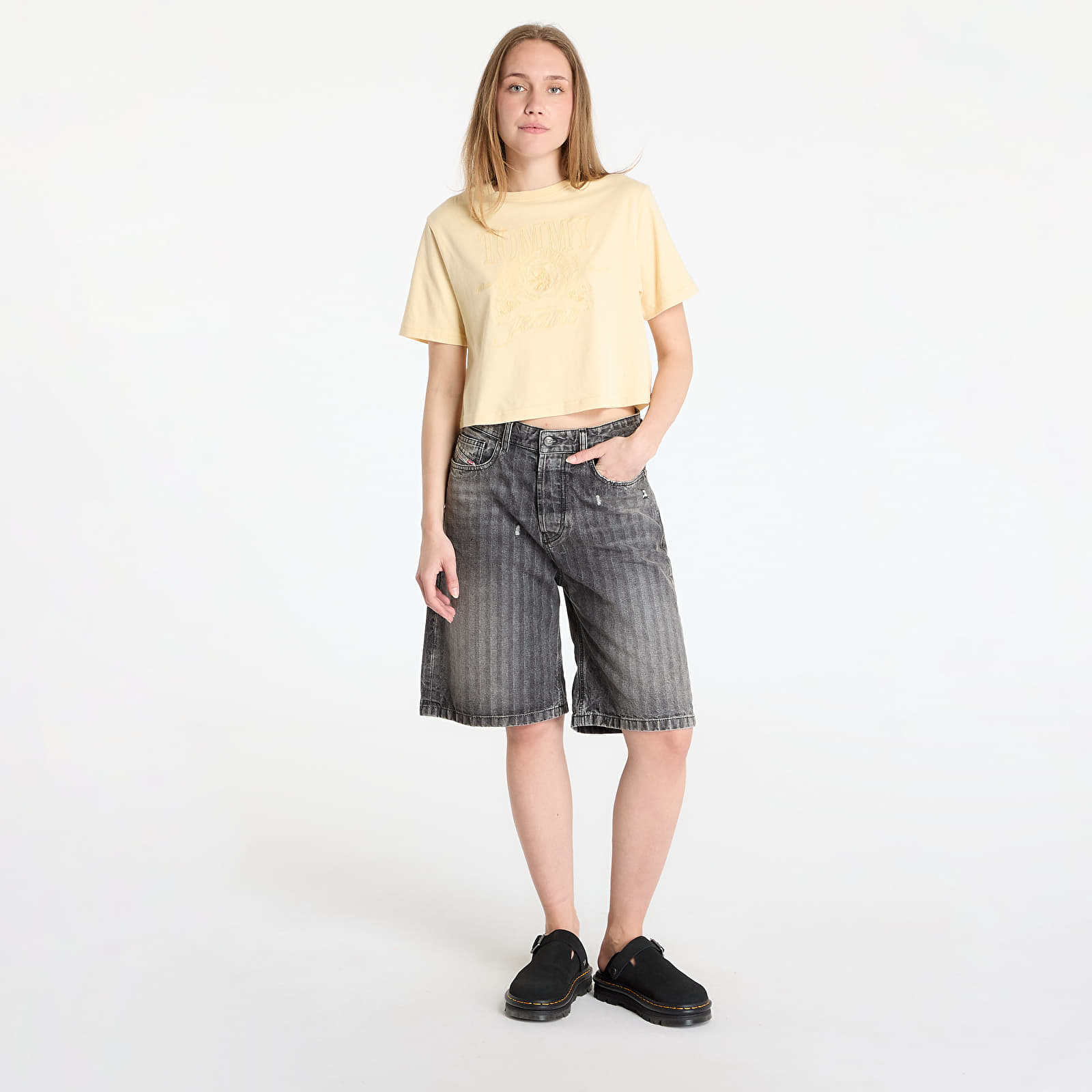 Naiste T-särgid Tommy Jeans Relaxed Tonal Crew T-Shirt Yellow