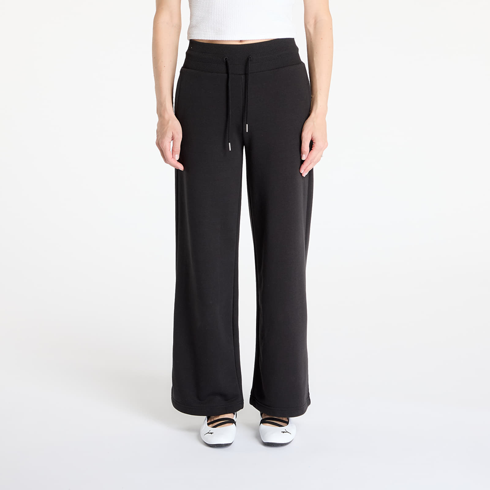 Sweatpants Puma Wardrobe Essentials Relaxed Wide Leg Sweatpants PUMA Black XL