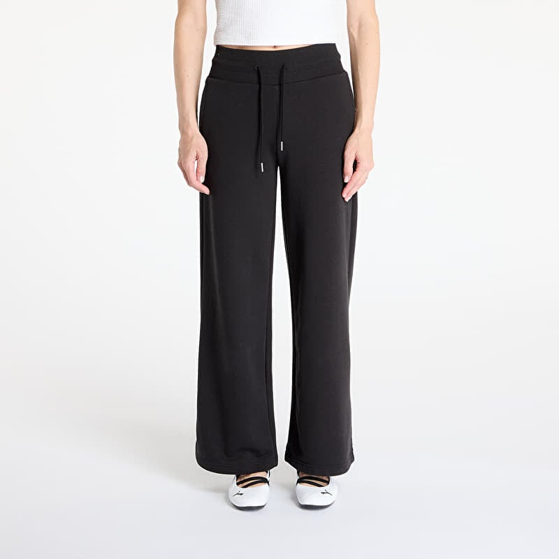 Pantalones de chándal Puma Wardrobe Essentials Relaxed Wide Leg Sweatpants PUMA Black