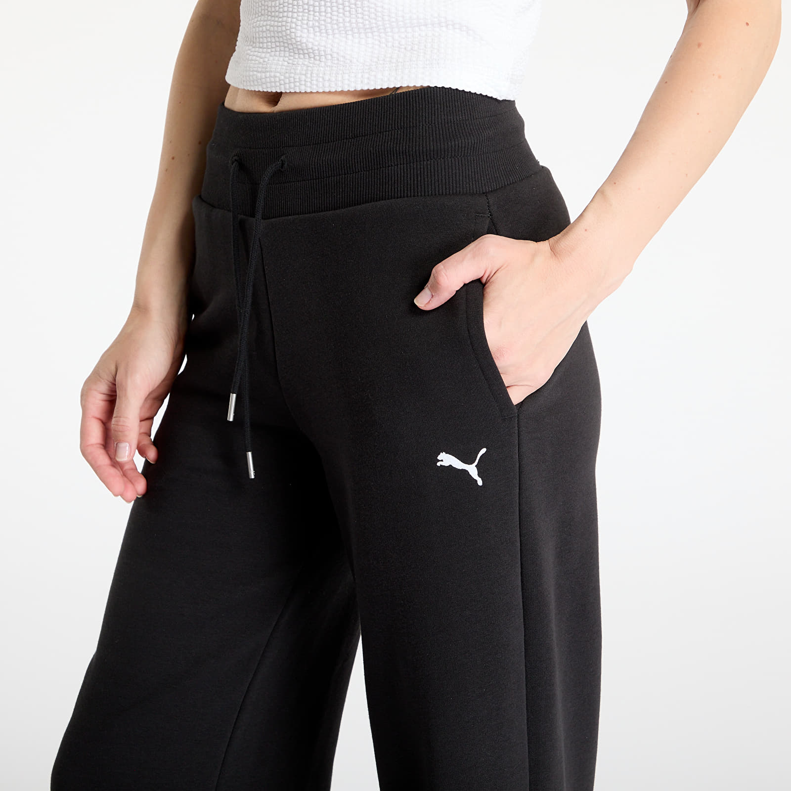 Chandal Puma Wardrobe Essentials Relaxed Wide Leg Sweatpants PUMA Black