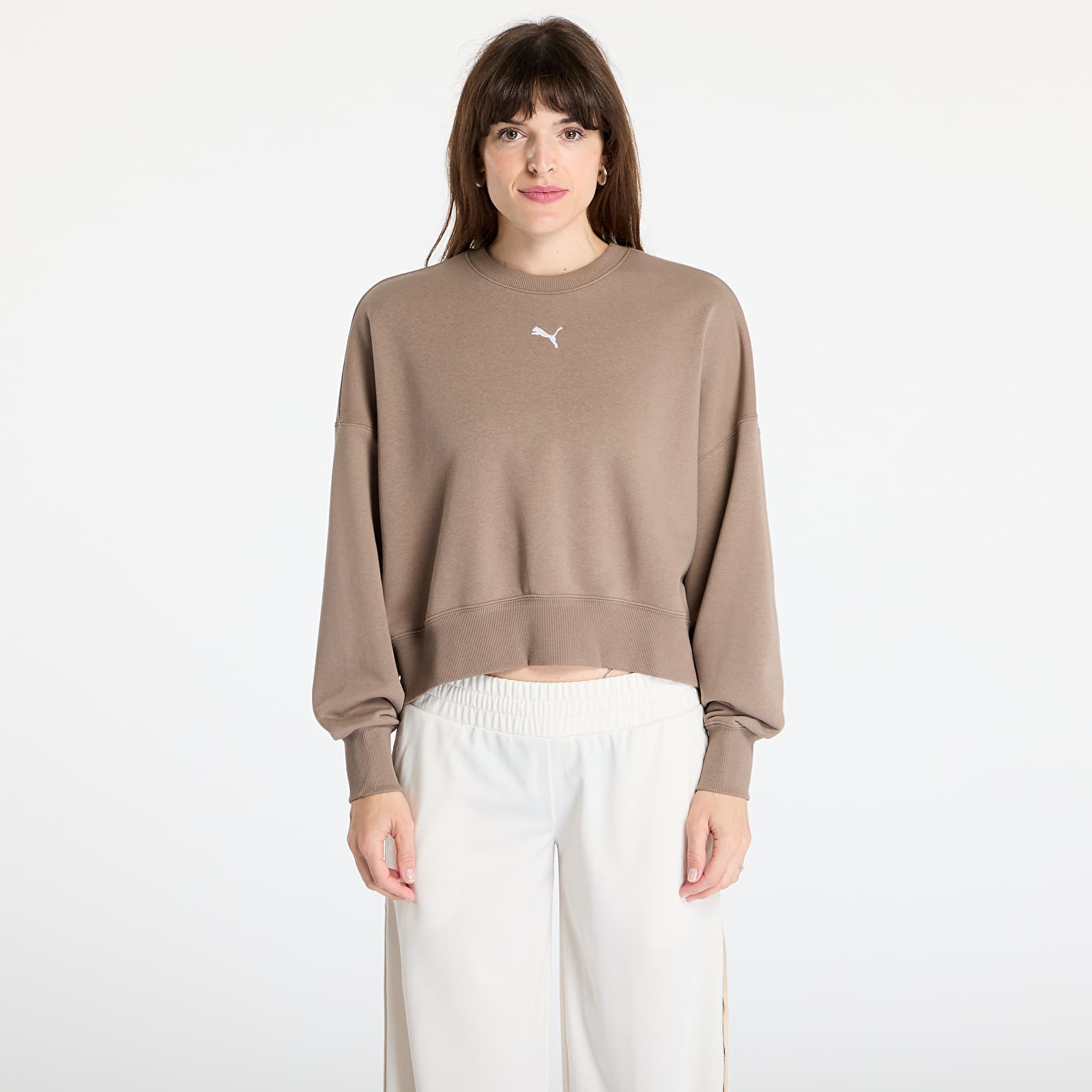 Sweatshirt Puma Wardrobe Essentials Over-Oversized Crew TR Totally Taupe XL