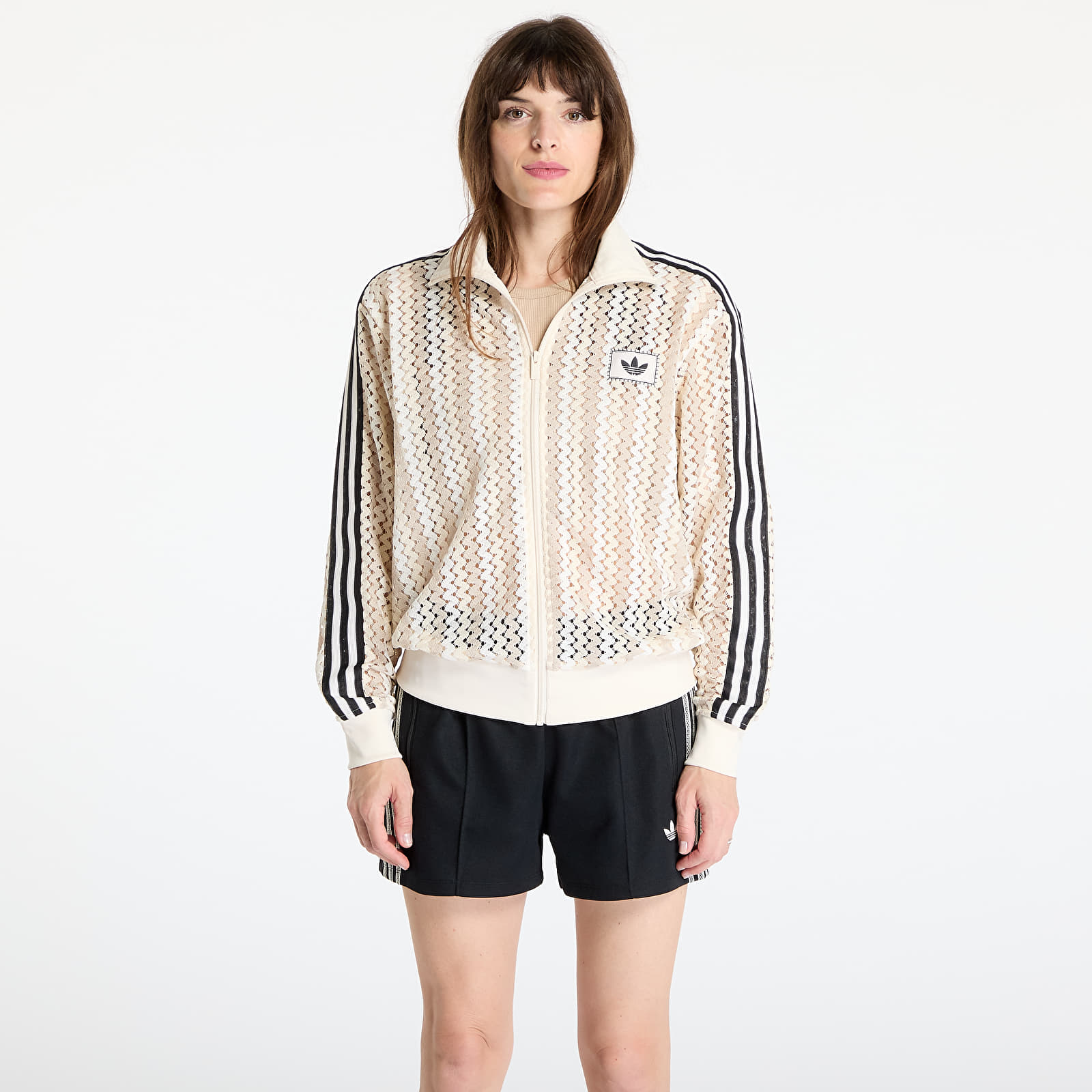 Pánské mikiny adidas Originals Summer Glow Firebird Track Top UNISEX Wonder White