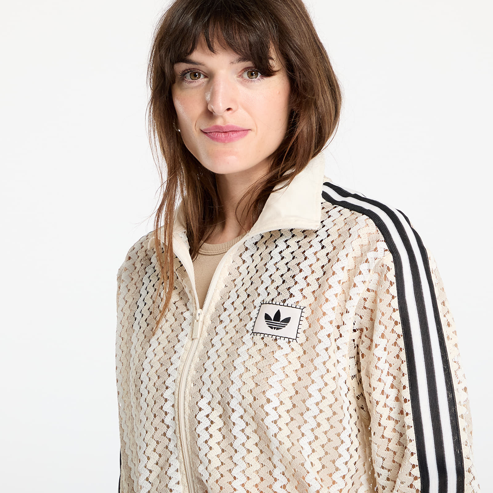 Pánské mikiny adidas Originals Summer Glow Firebird Track Top UNISEX Wonder White