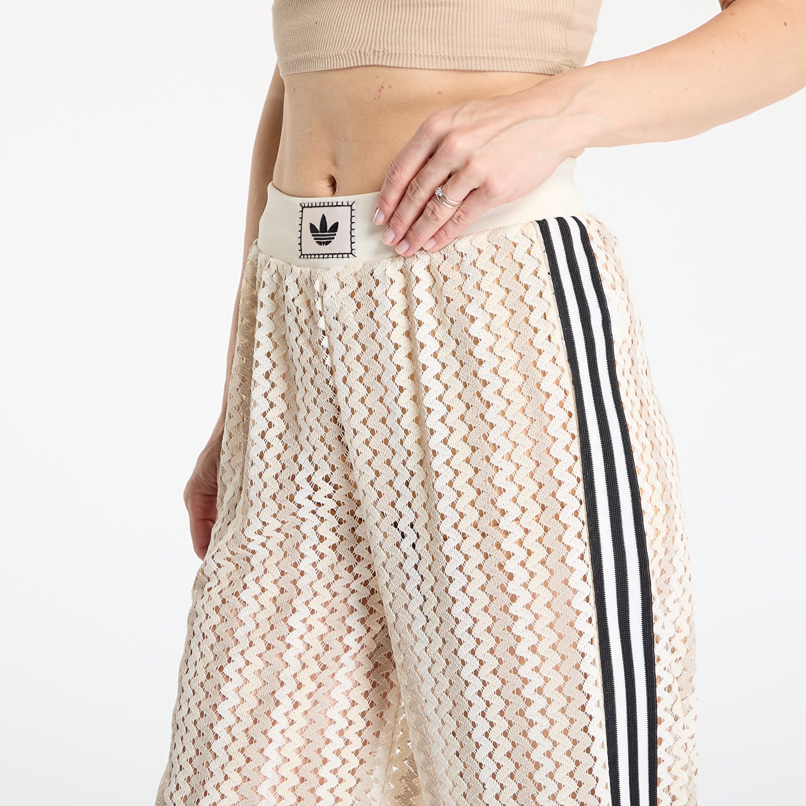 Ženske hlače adidas Originals Summer Glow Firebird Track Pant Wonder White