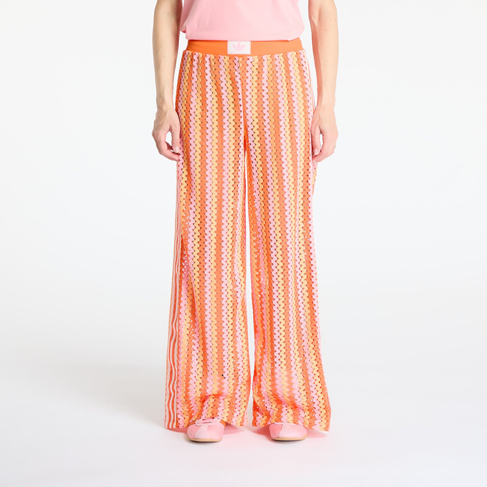 Pantalons pour femmes adidas Originals Summer Glow Firebird Track Pant Semi Lucid Fuchsia/ Hazy Orange/ Semi Solar Orange