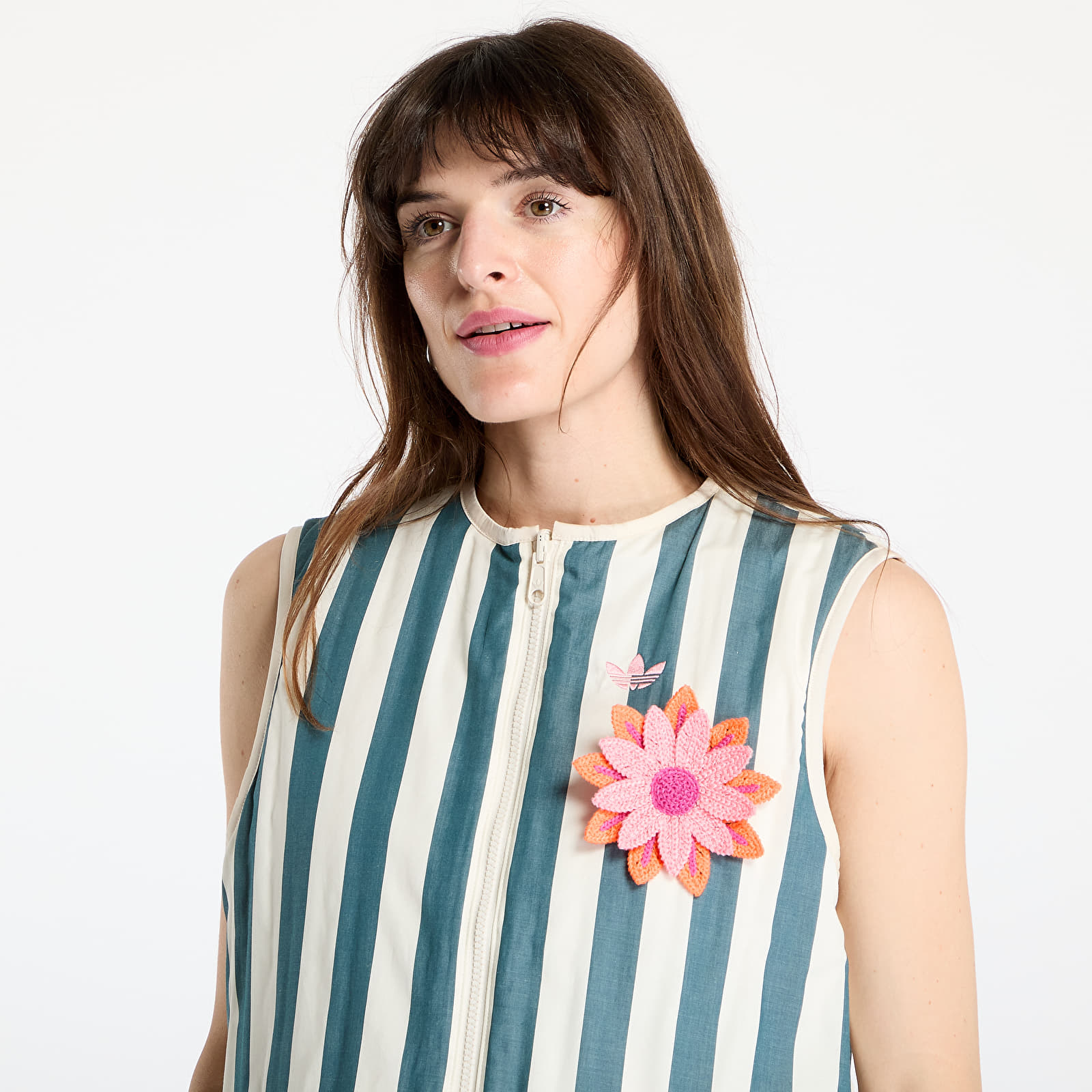 Naiste kardiganid adidas Originals Summer Glow Reversible Vest Wonder White/ Tech Green